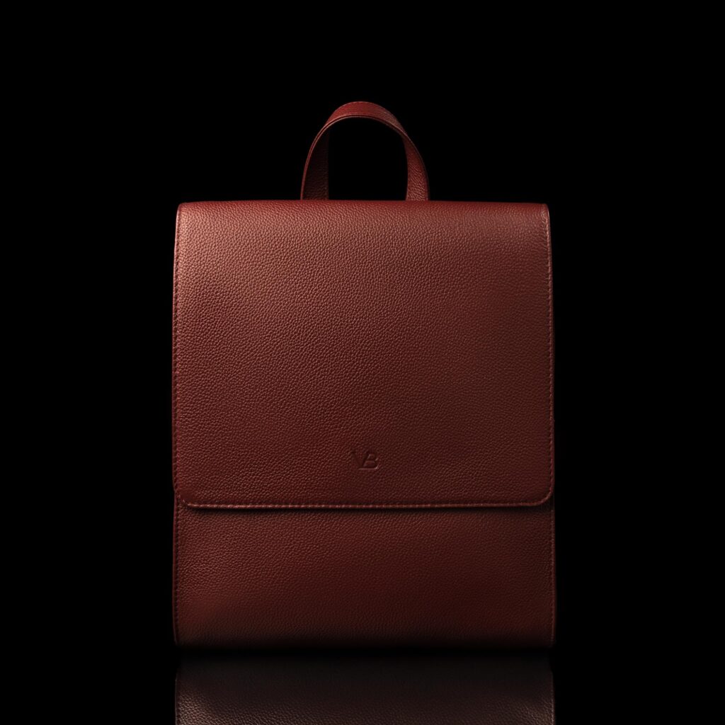 von baer minerva naiste kvaliteetne väike nahast seljakott punane eesti disain