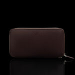 von baer w2 suur lukuga nahast naiste rahakott pruun hõbedaste detailidega