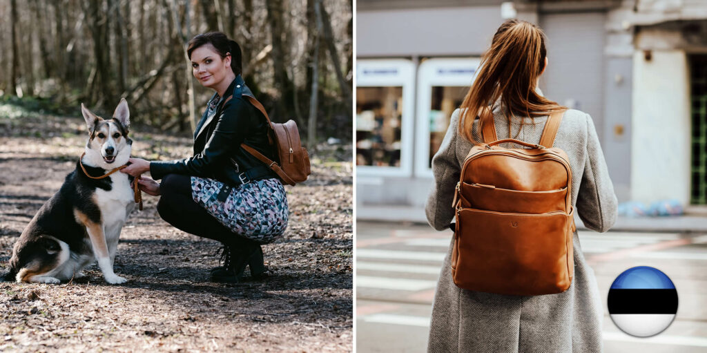 emadepäeva kink - nahast seljakott