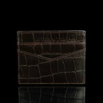 Cards Cash Croco tumepruun