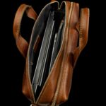 Essential Plus Nahast Arvutikott pruun pealtvaade