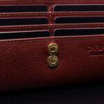 w1 Plus Nahast Naiste Rahakott punane logo nuppud