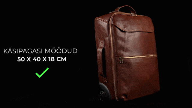 voyager nahast reisikohver ratastega kasipagasi moodud