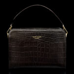 von baer model 1 nahast naiste kaekott pruun croc print eemaldatav sang eestvaade