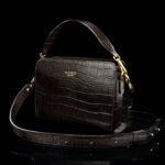 von baer model 1 nahast naiste kaekott pruun croc print eemaldatav sangaga ja reguleeritava ollarihmaga