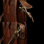 von baer exquisite nahast arvutikott pruun reguleeritav olarihm close up