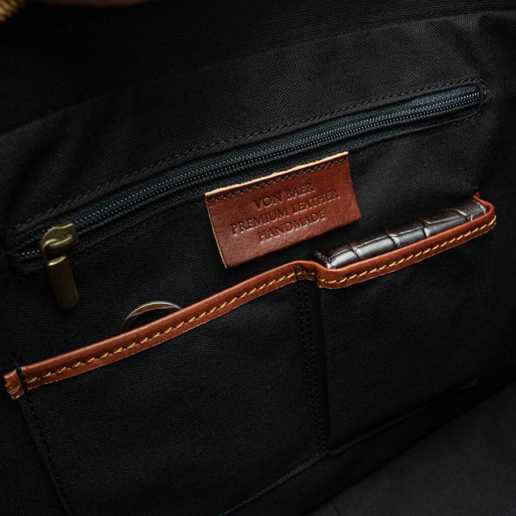 von baer exquisite nahast arvutikott pruun sisu