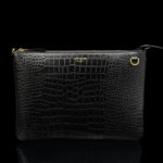 von baer nahast naiste sülearvutikott lukuga must croco eestvaade