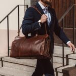 von baer weekender meeste nahast praktiline reisikott pruun õlarihmaga eesti disain