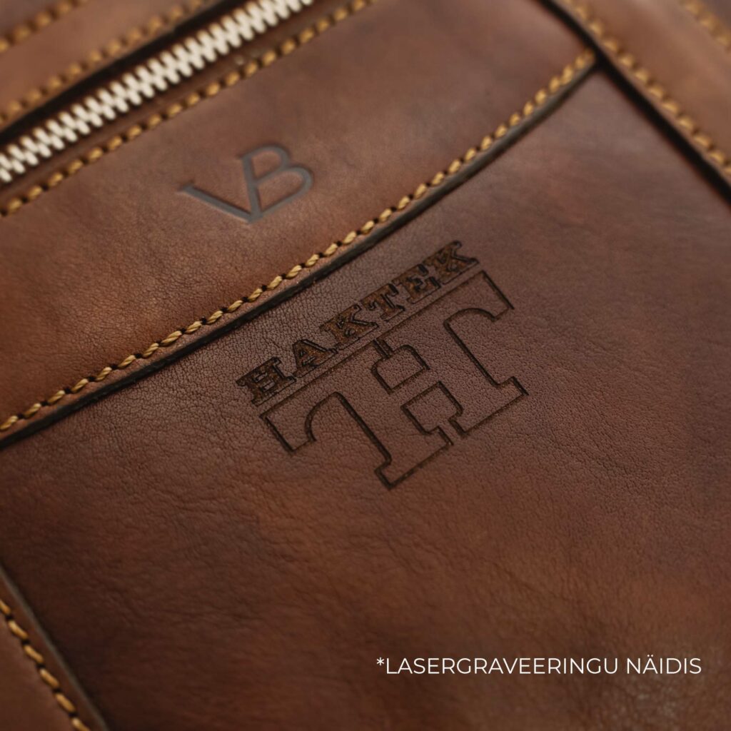 von baer city nahast arvutikott logo lasergraveeringu näidis kingitus personaliseerimine