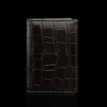 von baer luksuslik rfid grant nahast kaardihoidja croco print tumepruun eestvaade