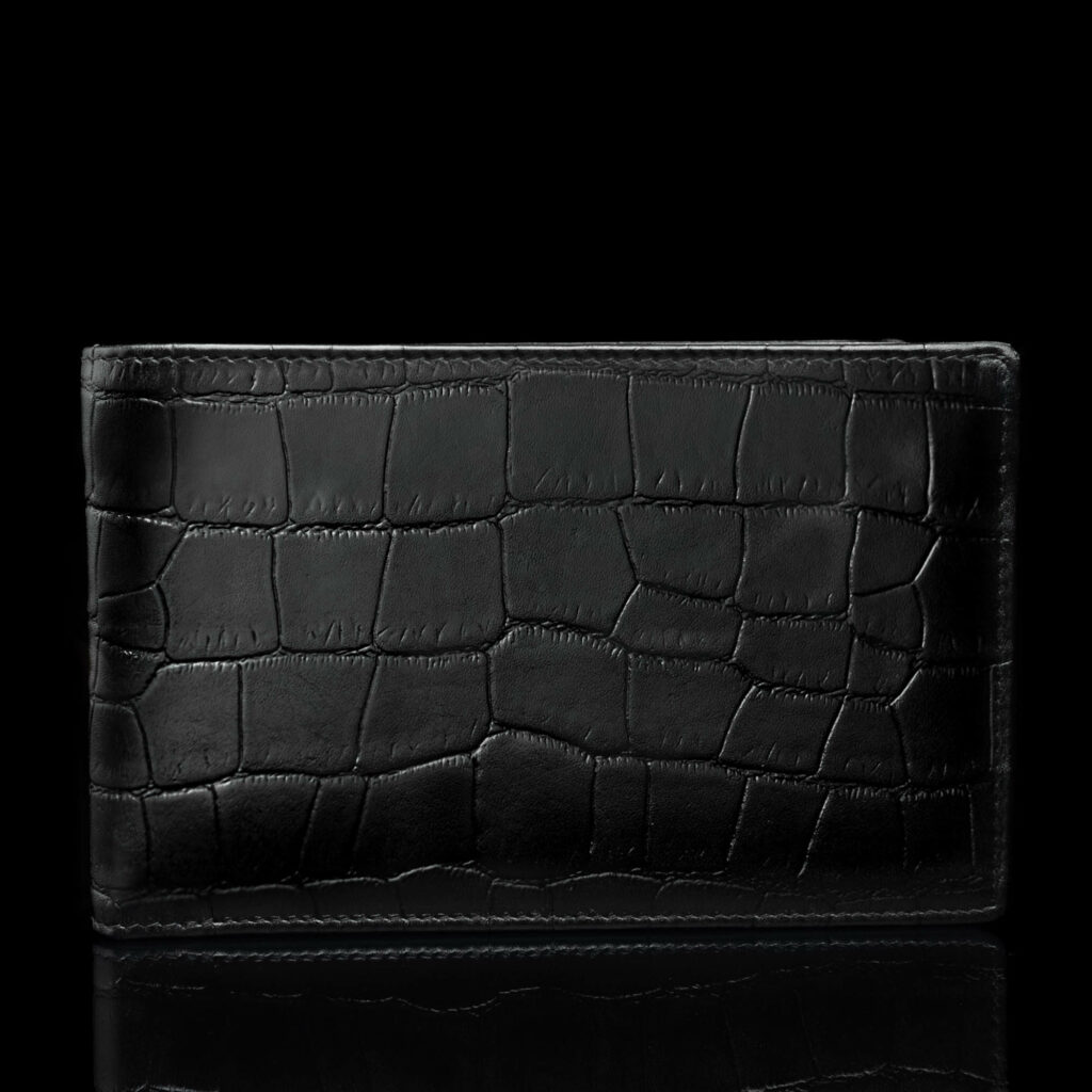 von baer luksuslik nahast pass portmonee croco must eesti disain