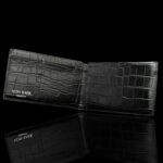 von baer luksuslik nahast pass portmonee croco must taskud