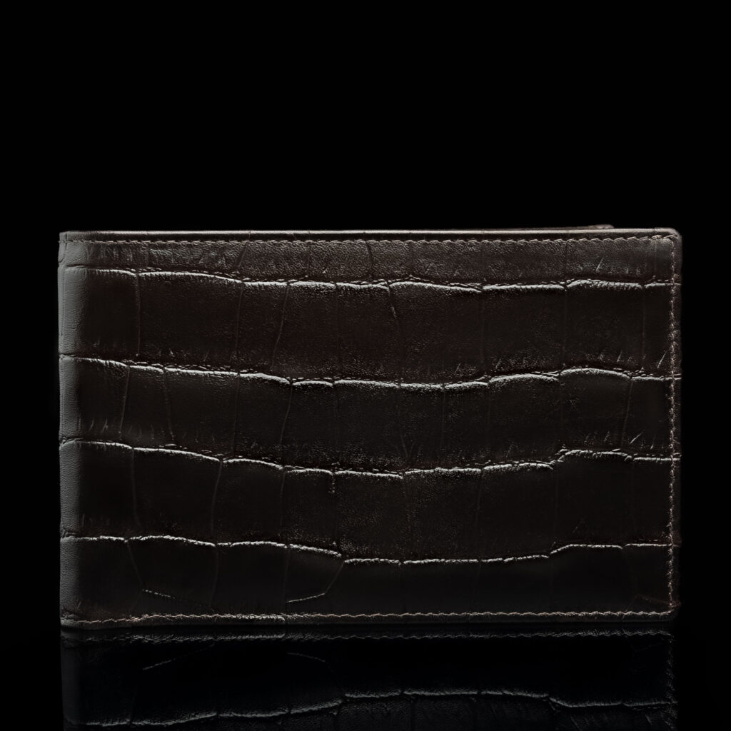 von baer luksuslik nahast pass portmonee croco pruun eesti disain