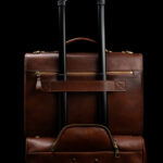 von baer no1 luksuslik nahast portfell pruun meestele reisikohvriga